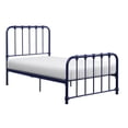 thumbnail image 1 of Topline Home Furnishings Navy Blue Twin Metal Bed, 1 of 3