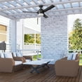 thumbnail image 2 of Honeywell Port Isle Modern Outdoor Ceiling Fan, Light and Remote Control, Black, 2 of 10