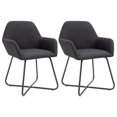 thumbnail image 1 of vidaXL Dining Chairs 2 pcs Black Fabric, 1 of 4