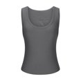 thumbnail image 4 of Yuyuzo Ribbed Knit Tank Tops for Women Square Neck Slim Fitted Casual Basic Workout Crop Going out Tops, 4 of 7