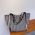 thumbnail image 5 of Jinsinto Ladies Striped Canvas Wallet Handbag Striped Shoulder Hobo Bag Black, 5 of 5