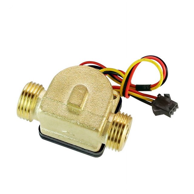 1/2" Water Flow Sensor Brass 1.75MPa Hall Sensor Turbine Pulse Flowmeter DC5~18V Used For Water Heaters Water Dispensers ,Durable Build
