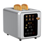 Refurbished WHALL 2 Slice Touchscreen Toaster - Stainless Steel 6 Shade Settings