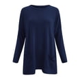 thumbnail image 5 of T-shirts Complets pour Femmes d'Automne et d'Hiver pour Femmes, Col Rond Confortable, Long Col Roulé, Ensemble de Hauts pour Femmes, Manches Longues, T-Shirt Long pour Femmes, Haut T-Shirt pour Femmes, Poche, Manches Bouffantes, T-Shirts pour Femmes, Haut Imprimé, 5 of 5