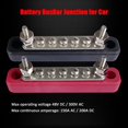 thumbnail image 2 of 5 Terminals Bus Bar, Ampper 4.2" Power / Ground Distribution Block Brass Battery BusBar Junction for Car Vehicle Rv Truck Marine Boat Audio Amplifier and More (Red & Black), 2 of 3