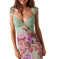 thumbnail image 2 of Robe Salopette 2025 pour Femmes Robe à Col Montant Robe en Denim Robe à Bretelles avec Poche Robes Longues pour Femmes Robe Mini Ajustable, 2 of 9