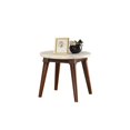 thumbnail image 1 of acme AC-82892 End Table, 24" Dia x 22" H, White Marble & Walnut, 1 of 1