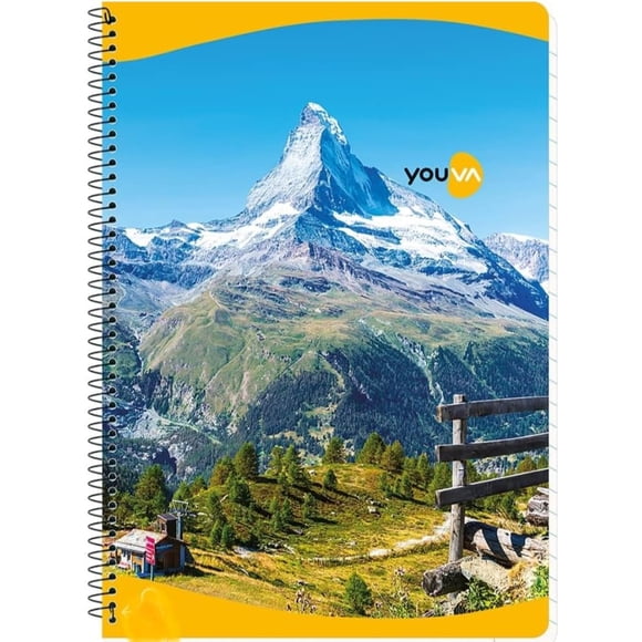 YOUVA Navneet|Spiral Long Book For Students And Executives|Spiral Bound With Safety Lock|A4 Size -21 X 29.7 Cm|Unruled/No Lines|300 Pages|Pack Of 1