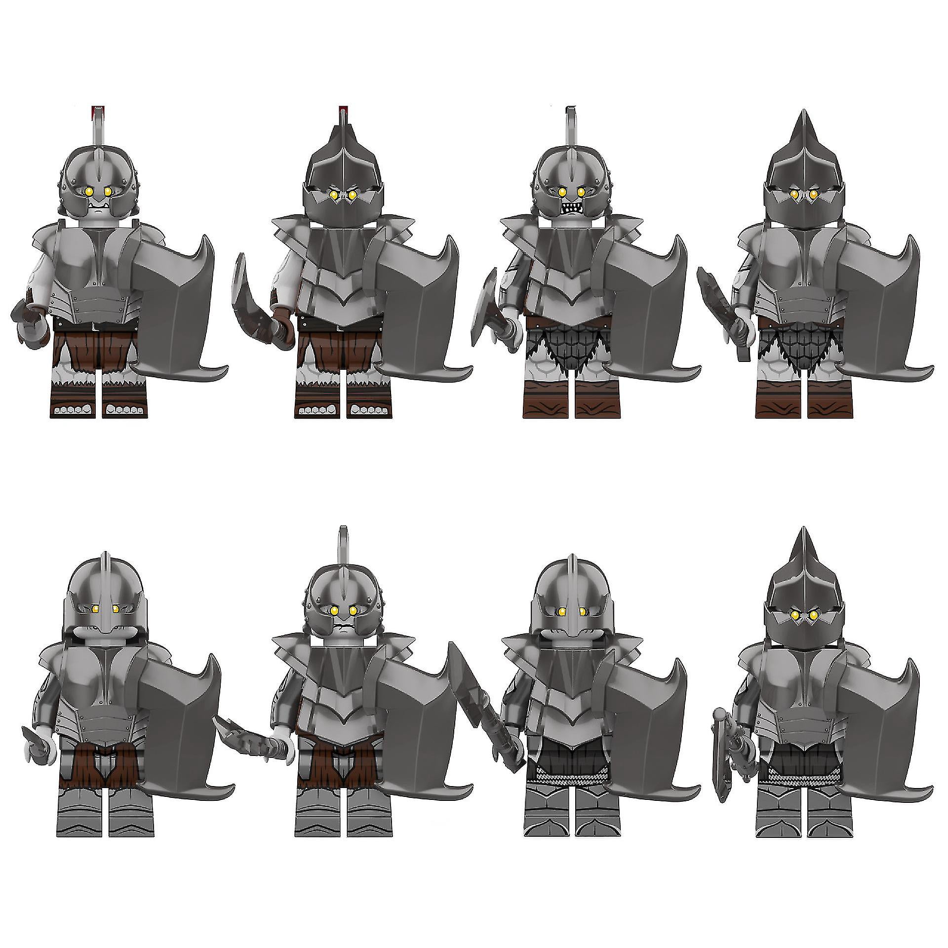 Knights Orc Archer Soldier Warrior Warhorse Figures Building Blocks Kids Toys 4.5cm Set Of 6-8