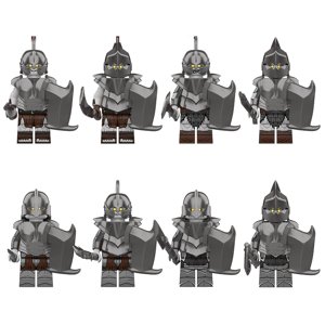 Knights Orc Archer Soldier Warrior Warhorse Figures Building Blocks Kids Toys 4.5cm Set Of 6-8
