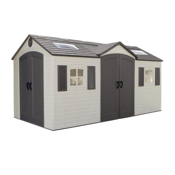Lifetime Outdoor Storage Shed, 15' x 8' With Dual Side Entry