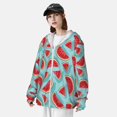 thumbnail image 3 of Lsque Watermelon Pattern UPF 50+ Lightweight Sun Protection Men's Women's Long Sleeve Shirt, Hoodie Performance -Large, 3 of 7