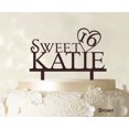 thumbnail image 1 of Personalized Birthday Cake Topper Brown Cake Topper Color Option Available 5-7 Inches Wide, 1 of 1