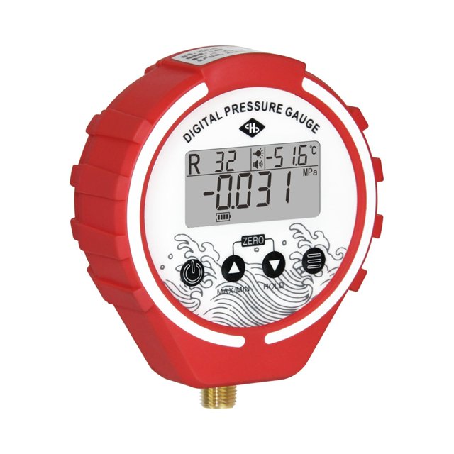 Digital Pressure Gauge Manifold Refrigeration Tester Vacuum Meter Freon Filling Instrument ChargingHoses For 410a 134a ,Easy to Install