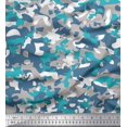 thumbnail image 1 of Soimoi Rayon Fabric Two Tone With Grey Camouflage Printed Fabric 1 Yard 42 Inch Wide, 1 of 3