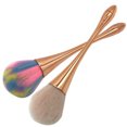 thumbnail image 2 of Electroplating Handle Cosmetic Foundation Blusher Face Blush Powder Brushes Blusher brush Portable Soft Fiber Brush Makeup Tools, 2 of 8