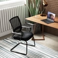 thumbnail image 4 of Gymax Chaise de Bureau en Maille Ensemble de 6 Chaises de Conférence Rembourrées pour Invités avec Dossier Ergonomique, 4 of 10