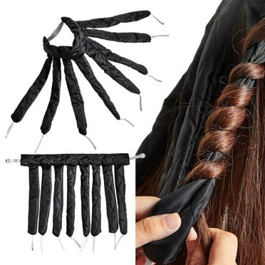 Bandeau de Curling Doux Sans Chaleur avec Design Octocurls avec Bandes de Boucles Amovibles et Ajustables pour Dormir la Nuit