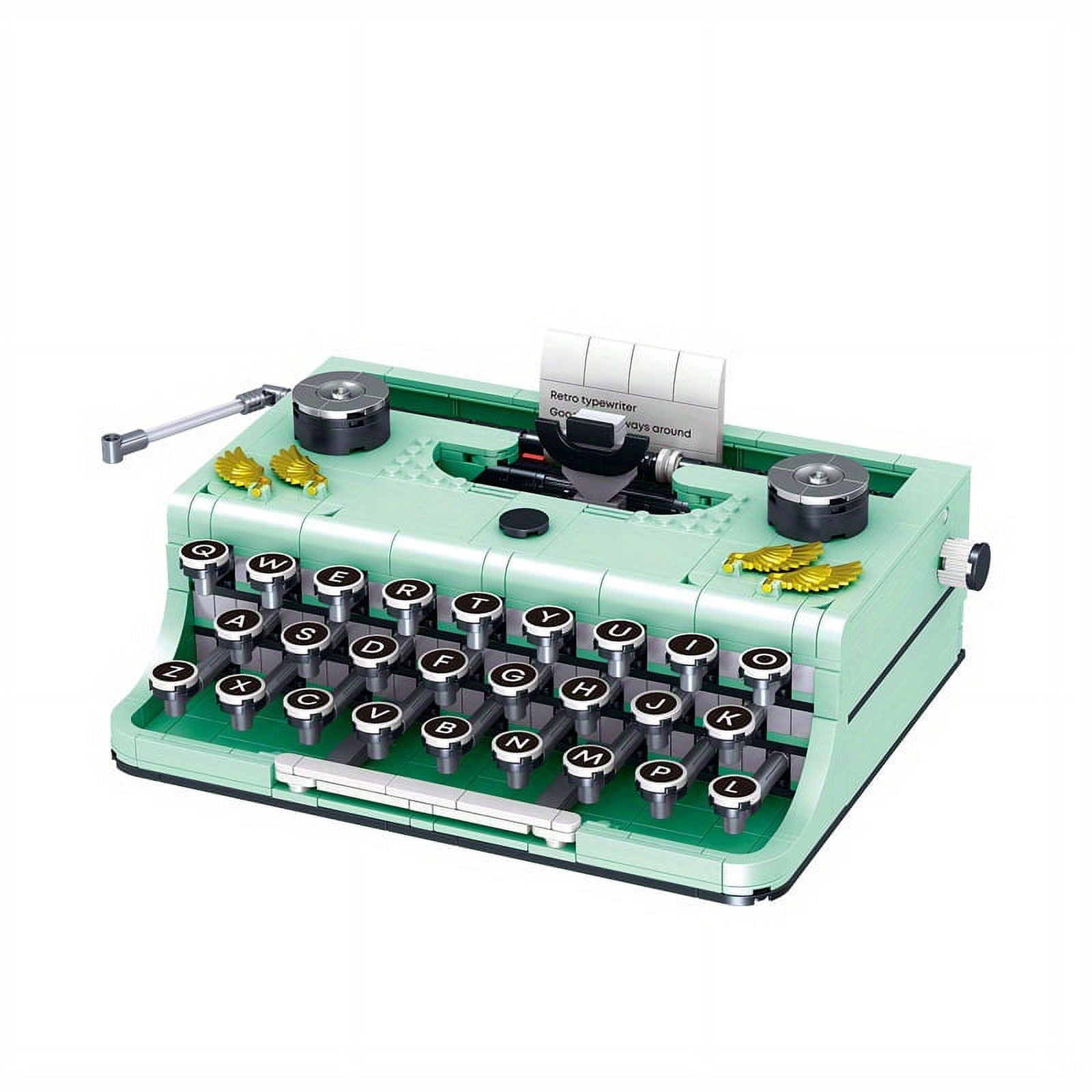 JUNWELL Compatible Major Blocks Building Toys Retro Typewriter Puzzle Assembling Building Blocks Toys For Boys And Girls Birthday Gifts