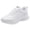 White, variant on WEAIXIMIUNG Womens Sneakers Size 8.5 Wide Women Sports Shoes Fashionable New Pattern Pure Color Leather Comfortable Flat Bottom Lightweight Lace Up Casual Shoes