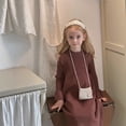 thumbnail image 3 of MIASHUI Robe Chandail en Tricot Élégante pour Filles à Manches Longues Douce Confortable Mi-Longue Tenue Décontractée de Fête au Design Classique Blanc, 5-6 Ans, 3 of 6