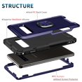 thumbnail image 2 of Samsung Galaxy S10 Case, Dteck Hybrid Rugged Shockproof Case with Ring Holder Kickstand, Compatible with Magnet Car Mount, Support Wireless Charging For Samsung Galaxy S10, Blue, 2 of 7