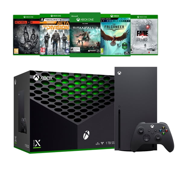 2021 Xbox Bundle - 1TB SSD Black Xbox Console and Wireless Controller with Five Games