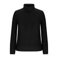 thumbnail image 4 of hoksml Chandail Texturé à Col Roulé Uni pour Femme, Manches Longues, Tricot, Chandail, Décontracté, Automne Hiver, Haut Mode, 4 of 6