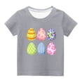 thumbnail image 1 of MAOWAPLG Chemises pour Filles Tout-Petits Enfants Garçons Filles Mode Pâques Mignon Oeufs de Pâques Imprimé Col Rond Imprimé Manche Courte Haut, 1 of 1