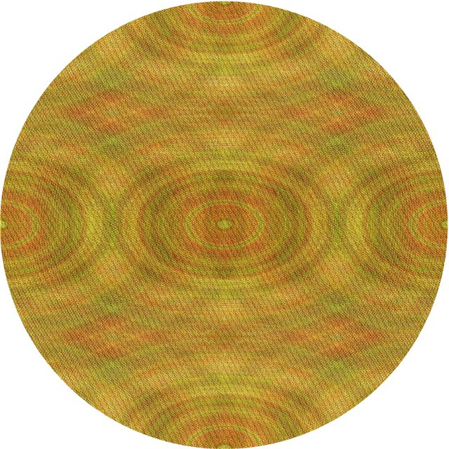 Ahgly Tapis Rond Lavable en Machine Intérieur Transitionnel Jaune Profond, 3 Pieds Rond