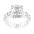 thumbnail image 2 of Precious Stars R07706R-C01-08 Precious Stars Bague de Fiançailles en Zircon Cubique Coupe Argentée, 2 of 4