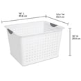 thumbnail image 4 of Sterilite Grand Panier de Rangement en Plastique Ultra Emboîtable, Blanc (Lot de 12), 4 of 11