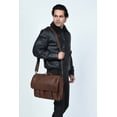 thumbnail image 2 of Men's Leather Jacket with Genuine Fur Collar, 2 of 7