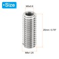thumbnail image 2 of Unique Bargains Adaptateurs de Filetage Manchon Réducteur Écrou 20 Pcs M8x1.25 Mâle à M5x0.8 Femelle Écrou de Réparation 20mm, 2 of 7