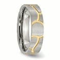 thumbnail image 4 of Bague Rainurée Jaune Ip Plaquée en Acier Inoxydable pour Femmes 6mm 7.5 Size, 4 of 6