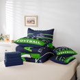 thumbnail image 5 of YST Ensemble de Douillette Simple 7 Pcs, Lit dans un Sac Simple Réversible, Ensemble de Literie Simple Ultra Doux avec Douillette de Football pour Garçons, Drap Plat, Drap-Housse, Taies d'Oreiller, Couvre-Oreillers (Seattle), 5 of 5