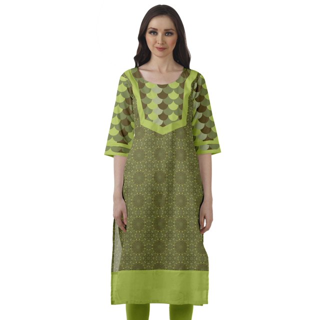 Moomaya Kurti de Designer Bollywood pour Femmes, Kurta Tunique Imprimée Longueur Genou