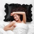 thumbnail image 4 of Unique Bargains Retro Satin Ruffle Pillowcases Envelope Closure 2pcs, 4 of 8