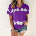 thumbnail image 4 of Wolfast T-Shirts pour Femmes Mode Femmes Mode T-Shirt Imprimé Manches Courtes Blouse Col Rond Hauts Décontractés Manches Courtes Blouses pour Femmes, 4 of 9
