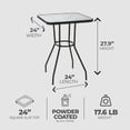 thumbnail image 2 of Four Seasons Courtyard Sunny Isles Tempered Glass Top Patio Dining Table, 2 of 7
