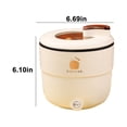 thumbnail image 2 of Estbridge Portable Electric Hot Pot Mini Rice Cooker  Household Small Ramen Pot Rice Cooking Pan for Steaming  Stir-Frying  Porridge & Noodle Soup  Kitchen Supplies  6.7”x6.7”x6.1”  1PC, 2 of 9
