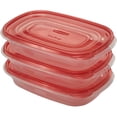 thumbnail image 2 of Contenants rectangulaires pour la conservation des aliments Rubbermaid TakeAlongs à emporter, couvercles rouge rubis, 950&nbsp;ml (4&nbsp;tasses), paquet de 3, 2 of 8