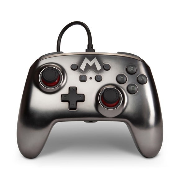 PowerA  Enhanced Wired Controller for Nintendo Switch - Mario Silver