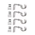 thumbnail image 1 of 4 Pcs Supports de Tringle à Rideau, Supports de Tringle à Rideau Réglables Robustes avec Vis d'Installation Supports de Matériel de Rideau pour Maison Bureau, 1 of 9