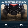 thumbnail image 4 of Qaba VTT pour Enfants à 4 Roues avec Musique et Lumières DEL pour 37 à 72 Mois, Rouge, 4 of 10