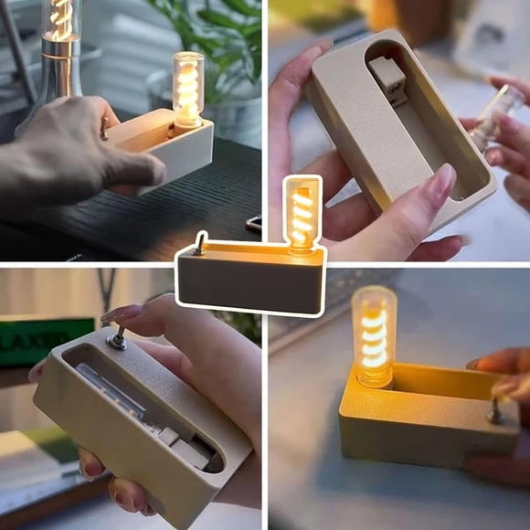 WIFKLSIIPG Rechargeable Night Light for Adults and Kids Stress Mechanical Night Light Decorative Unique Valentine's Day for Her Suitable for Kids Night Light Home Decoration(White)
