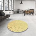 thumbnail image 4 of Ahgly Company Tapis d'Intérieur Rectangulaire Transitionnel Jaune Lavable à la Machine, 2 Pieds x 4 Pieds, 4 of 7