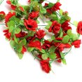 thumbnail image 1 of 2Pcs Artficial Small Rose Rattan Imitation Flower Hanging Vine Fake Plant Decoration for Home Wedding Party, 1 of 8
