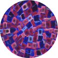 thumbnail image 1 of Ahgly Company Machine Washable Indoor Round Transitional Purple Area Rugs, 3' Round, 1 of 7