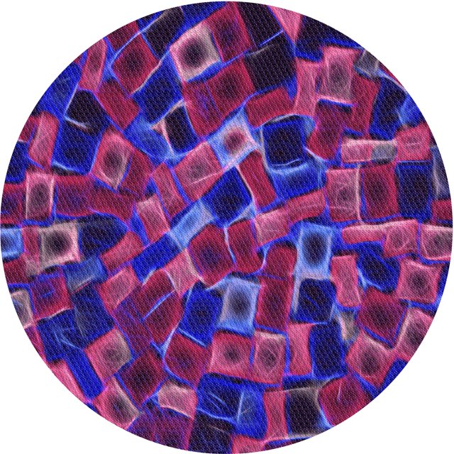 Ahgly Company Machine Washable Indoor Round Transitional Purple Area Rugs, 3' Round